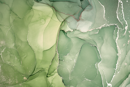 Green & White Abstract Design Print 100% Australian Made