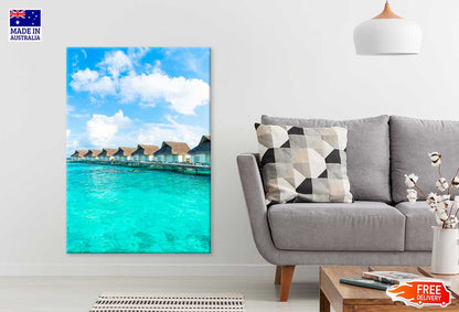 Maldives Resort Hotel Island Sea Photograph Print 100% Australian Made