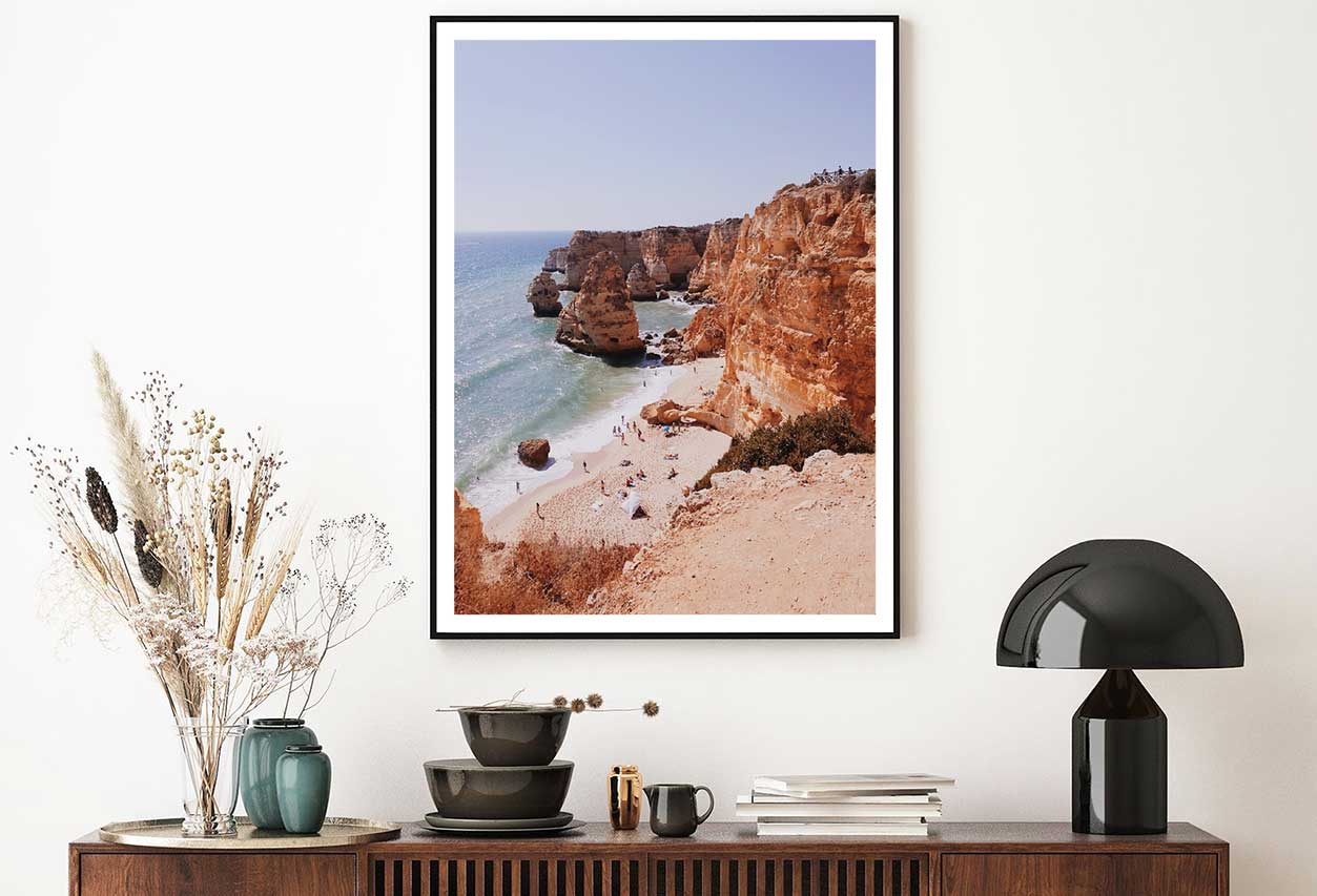 Rocky Beach on Atlantic Coast View Photograph Home Decor Premium Quality Poster Print Choose Your Sizes