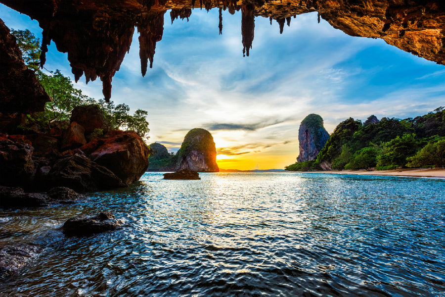 Pranang Beach on Sunset Scenery Photograph Print 100% Australian Made