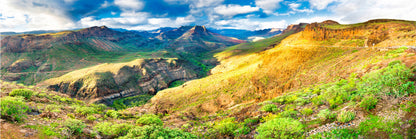 Panoramic Canvas Mountains & Canyon View Photograph High Quality 100% Australian Made Wall Canvas Print Ready to Hang
