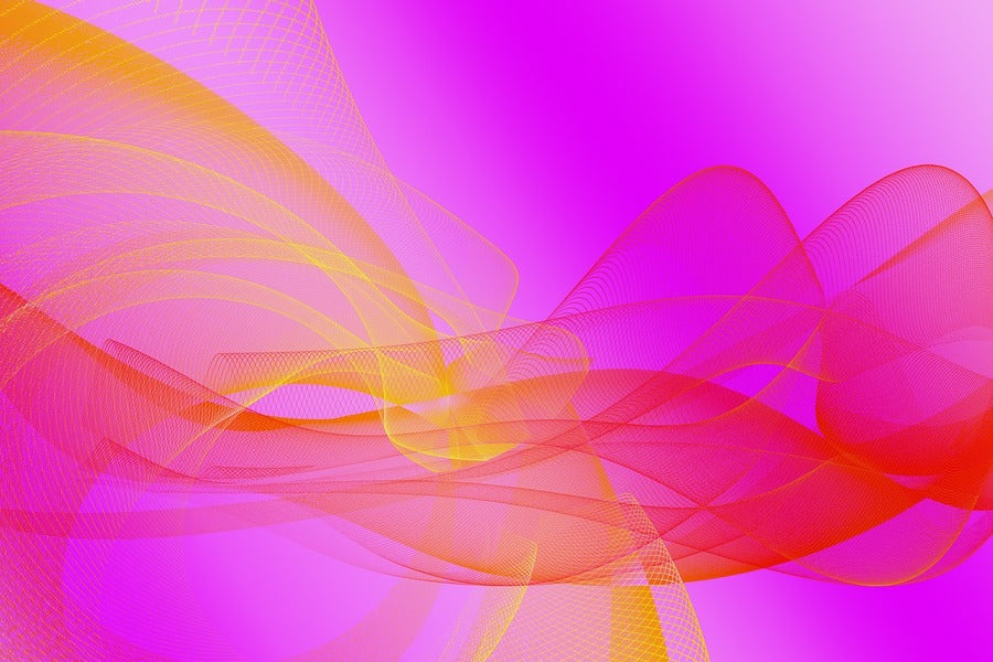 Red & Yellow 3D Net Abstract Design Print 100% Australian Made