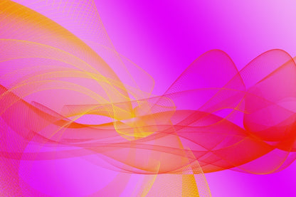 Red & Yellow 3D Net Abstract Design Print 100% Australian Made
