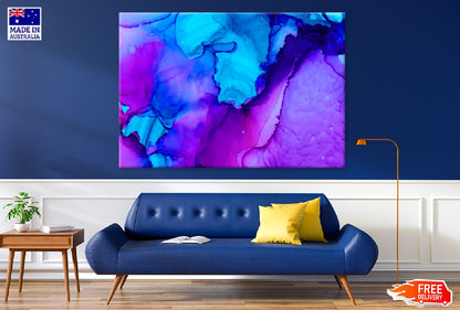 Purple & Blue Abstract Design Print 100% Australian Made