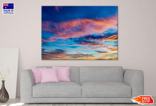 Sunset Colorful Sky Scenery View Photograph Print 100% Australian Made