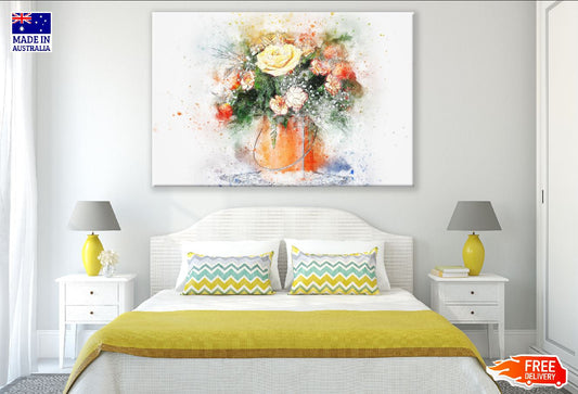 Flower Vase Abstract Design Print 100% Australian Made