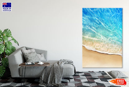 Clear Blue Sea Waves & Sand View Photograph Print 100% Australian Made