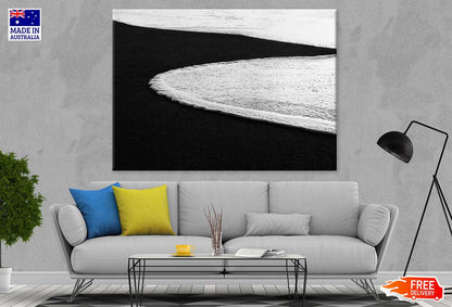 Black Sand Beach Abstract Design Print 100% Australian Made