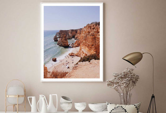 Rocky Beach on Atlantic Coast View Photograph Home Decor Premium Quality Poster Print Choose Your Sizes