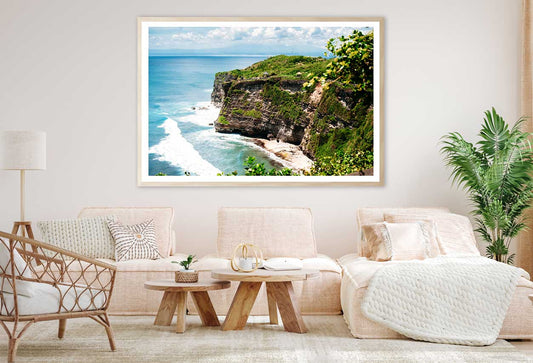Cliff Near Pura Luhur Uluwatu Sea Photograph Home Decor Premium Quality Poster Print Choose Your Sizes
