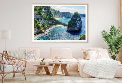 Nusa Penida Beach with Cliff View Photograph Home Decor Premium Quality Poster Print Choose Your Sizes