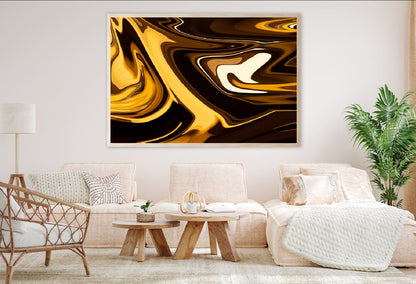 Brown Gold & Yellow Abstract Design Home Decor Premium Quality Poster Print Choose Your Sizes