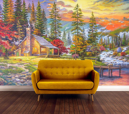 Wallpaper Murals Peel and Stick Removable Stunning Nature Scenery Painting High Quality