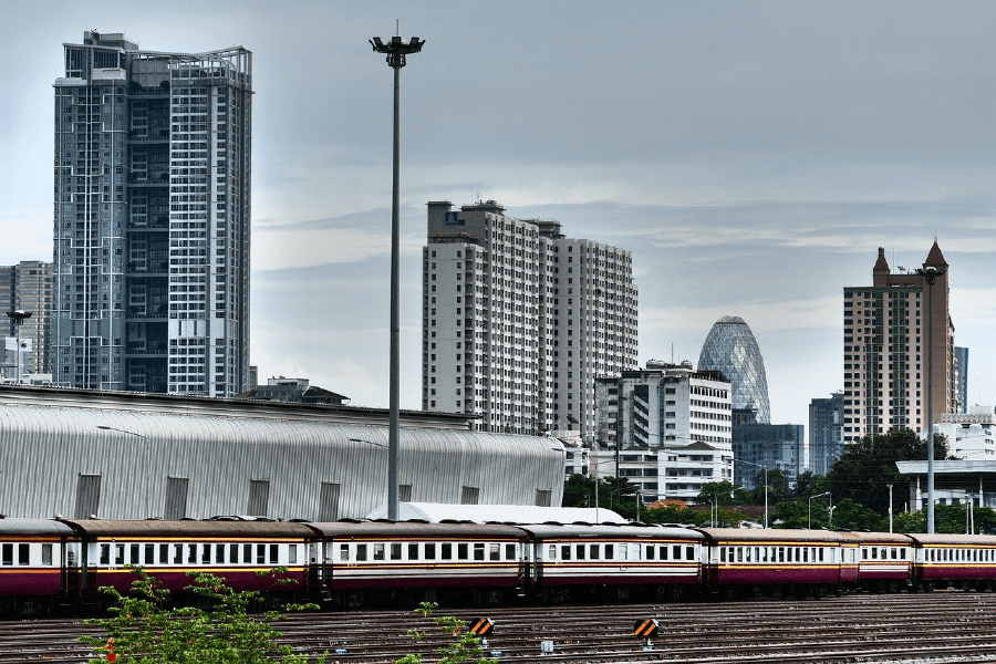 Train & Trailway Station In City Photograph Print 100% Australian Made