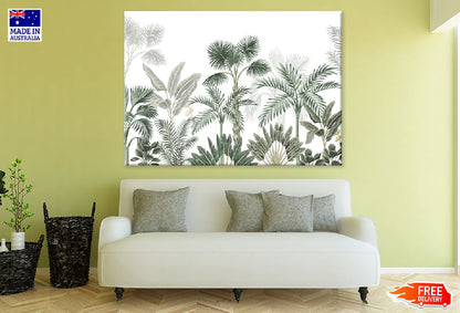 Various Tropical Trees Vector Art Print 100% Australian Made