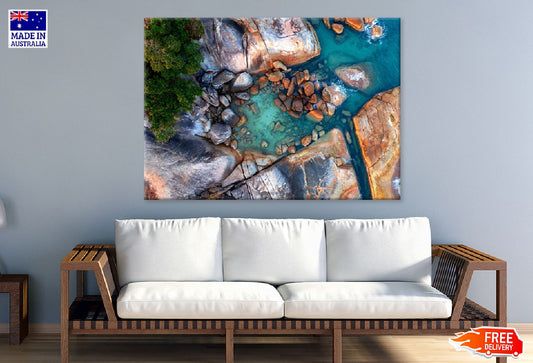 Seashore Lamai Beach Aerial View Photograph Print 100% Australian Made