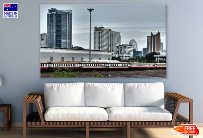 Train & Trailway Station In City Photograph Print 100% Australian Made