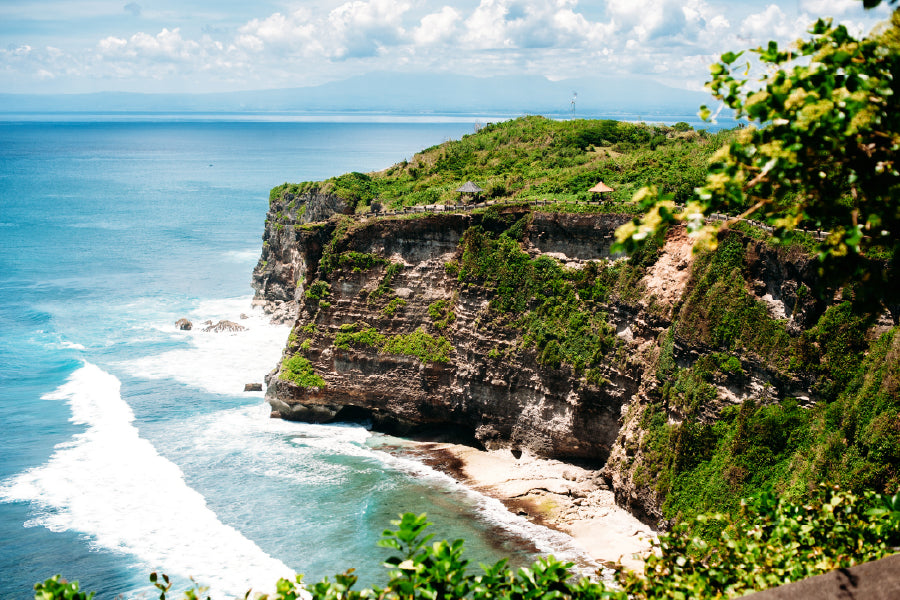 Cliff Near Pura Luhur Uluwatu Sea Photograph Print 100% Australian Made