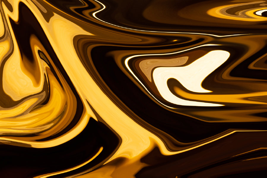 Brown Gold & Yellow Abstract Design Home Decor Premium Quality Poster Print Choose Your Sizes