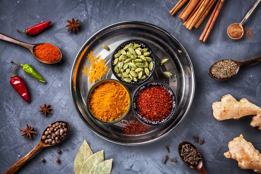 Various Spices Closeup Photograph Print 100% Australian Made