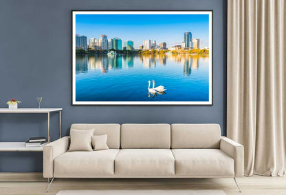 Lake Eola Park Orlando City View Photograph Home Decor Premium Quality Poster Print Choose Your Sizes