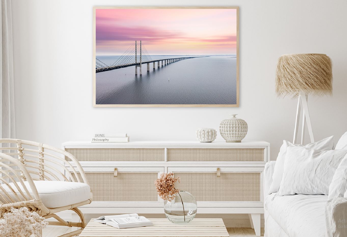Oresund Bridge & Sea Sunset View Photograph Home Decor Premium Quality Poster Print Choose Your Sizes