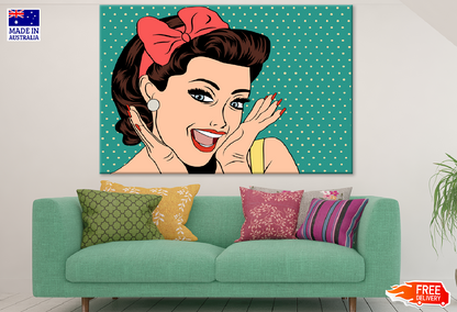 Surprised Girl Portrait Illustration Print 100% Australian Made