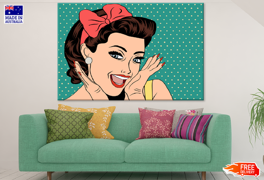 Surprised Girl Portrait Illustration Print 100% Australian Made