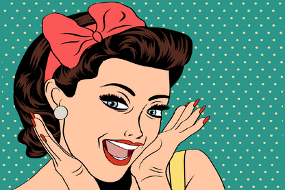 Surprised Girl Portrait Illustration Print 100% Australian Made