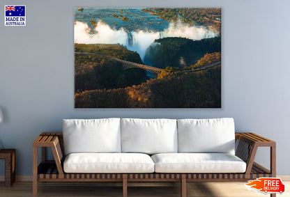 Zambezi River Gorge Scenery View Print 100% Australian Made