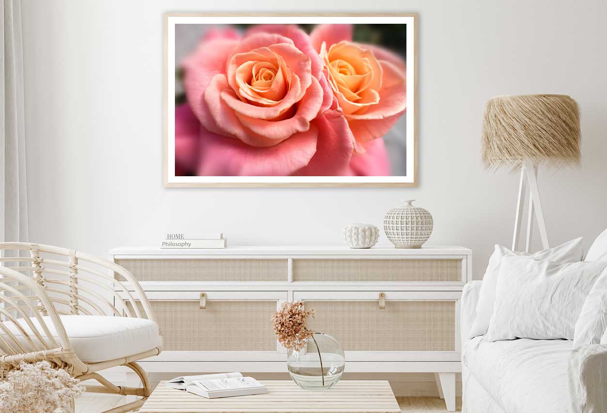 Rose Gold Flowers Closeup View Home Decor Premium Quality Poster Print Choose Your Sizes