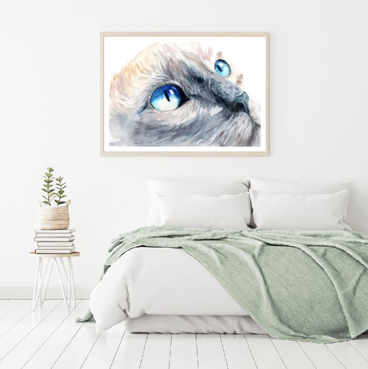 Colorful Cat Face Painting Home Decor Premium Quality Poster Print Choose Your Sizes