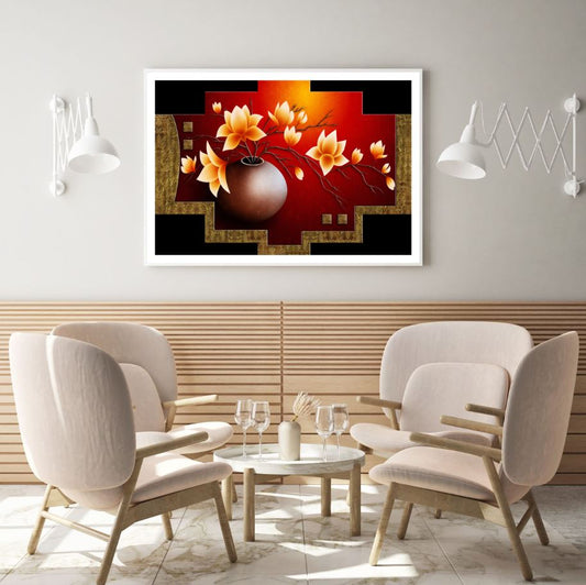 Flowers in a Pot Abstract Design Home Decor Premium Quality Poster Print Choose Your Sizes