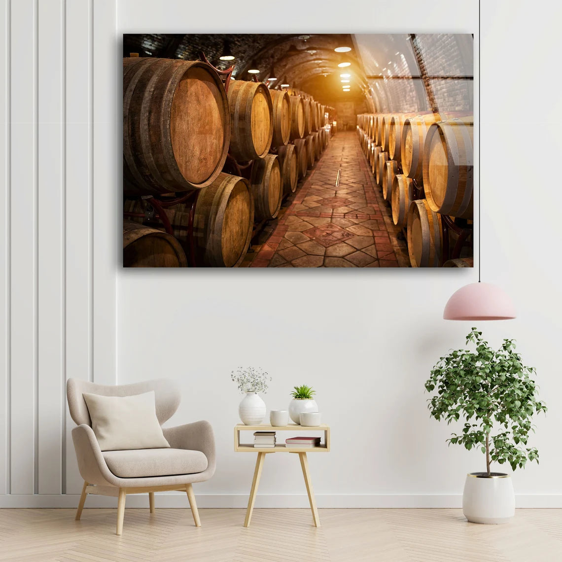 Wine Barrels Row Photograph Acrylic Glass Print Tempered Glass Wall Art 100% Made in Australia Ready to Hang