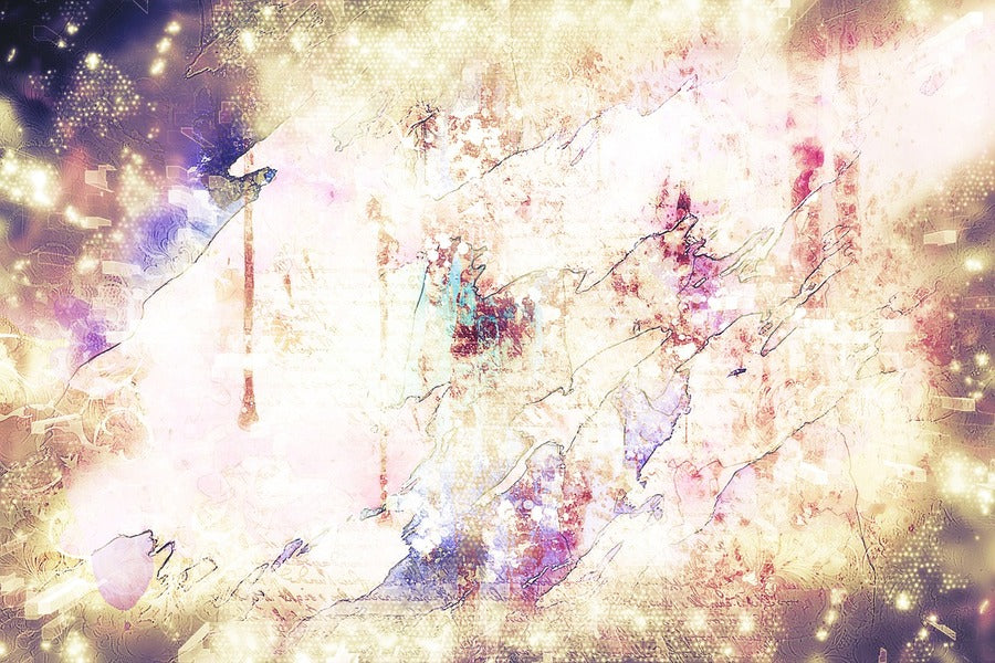 Golden Lights Abstract Design Print 100% Australian Made