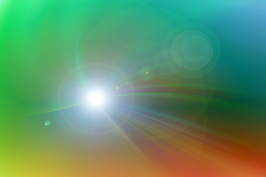 Green Yellow & Red Digital Abstract Design Print 100% Australian Made