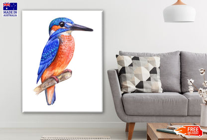 Kingfisher Bird Painting Print 100% Australian Made