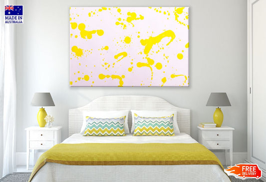 Yellow Spots Abstract Design Print 100% Australian Made