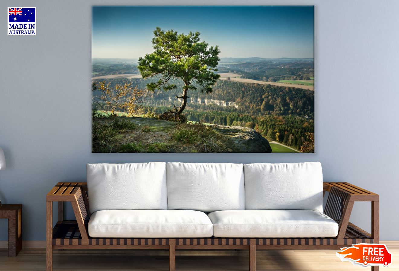 Alone Jaw Tree On Mountain Photograph Print 100% Australian Made