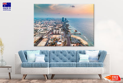 Landscape View of Jeddah City Sea Photograph Print 100% Australian Made