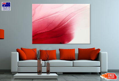 Red Pink Fluid Abstract Design Print 100% Australian Made