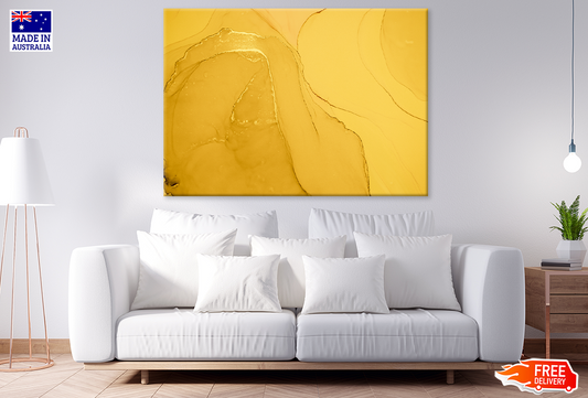 Yellow Abstract Design Print 100% Australian Made