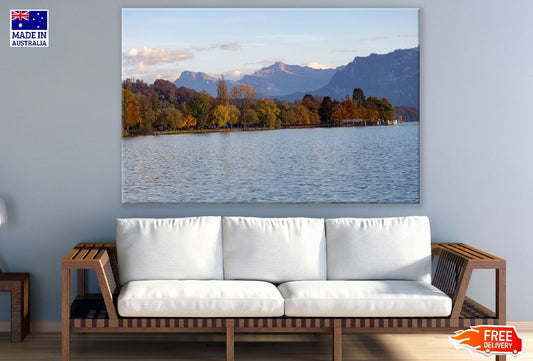 Forest & Mountains View From River Photograph Print 100% Australian Made