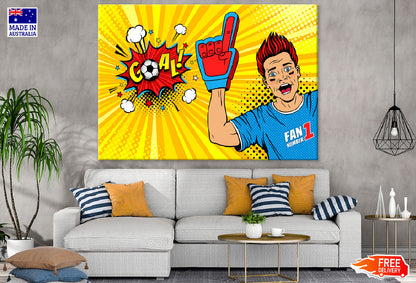 Goal Quote & Sports Fan Illustration Print 100% Australian Made