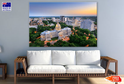 USA Capitol Building Cityscape Sunset Photograph Print 100% Australian Made