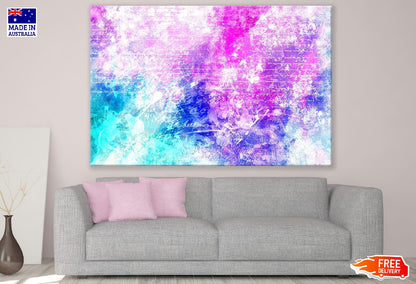 Blue & pink Abstract Design Print 100% Australian Made