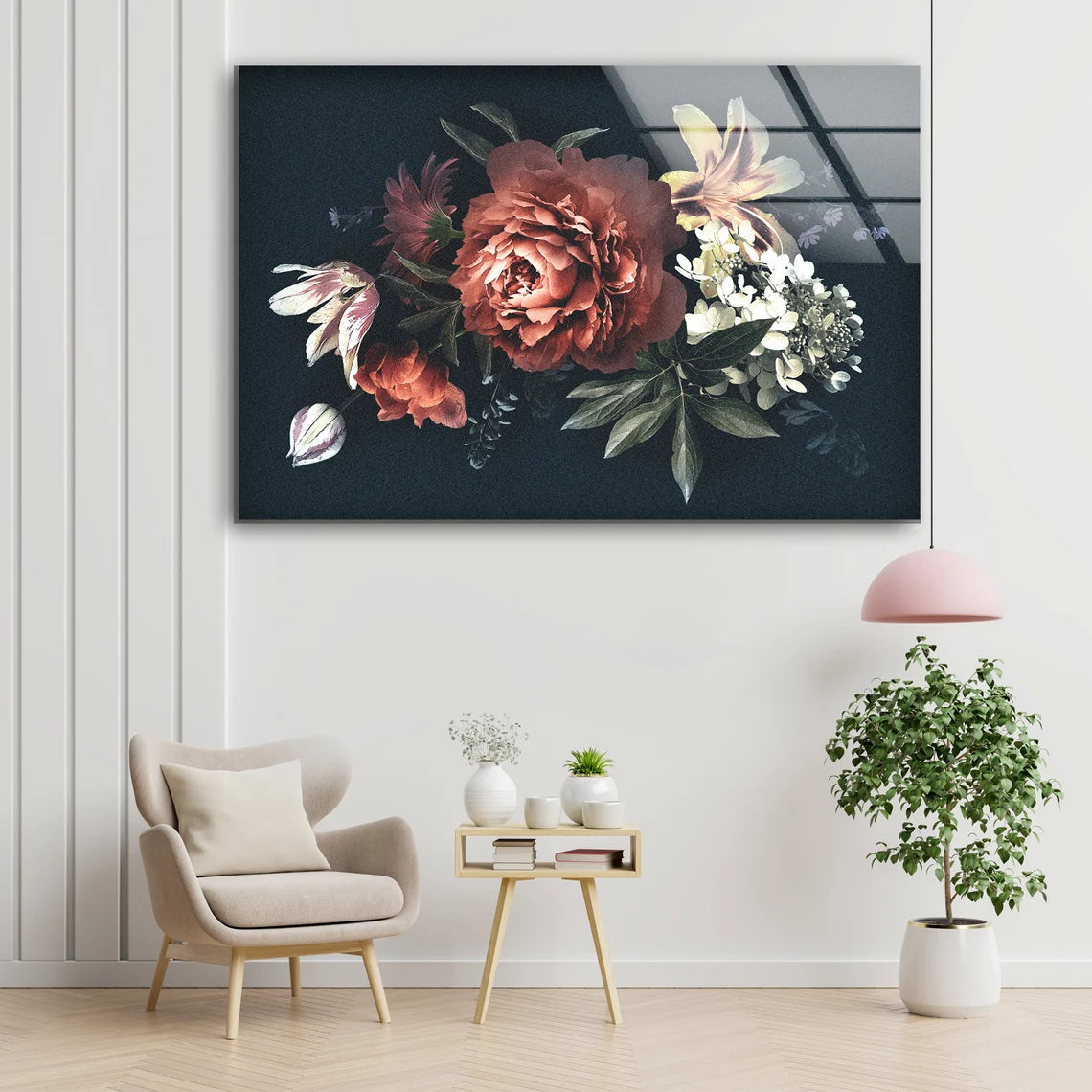 Rose Flowers Bunch Closeup Photograph Acrylic Glass Print Tempered Glass Wall Art 100% Made in Australia Ready to Hang