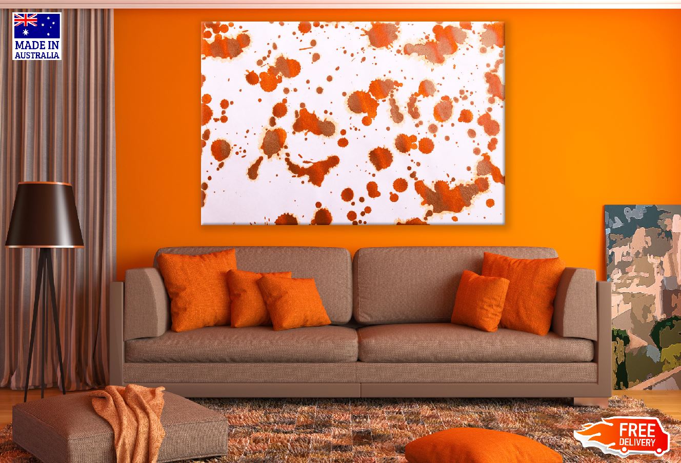 Red Spots Abstract Design Print 100% Australian Made
