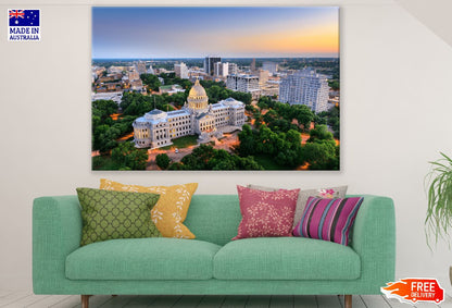 USA Capitol Building Cityscape Sunset Photograph Print 100% Australian Made