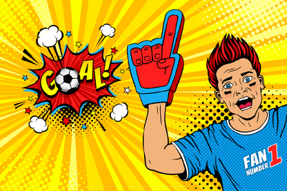 Goal Quote & Sports Fan Illustration Print 100% Australian Made